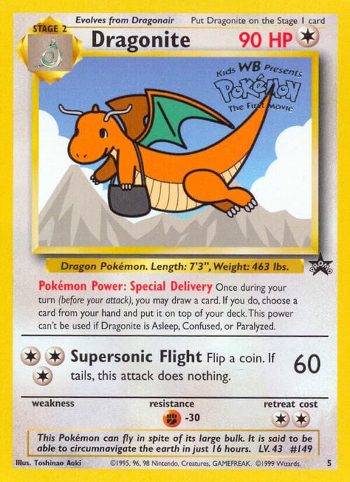 Dragonite 5 Sealed promo