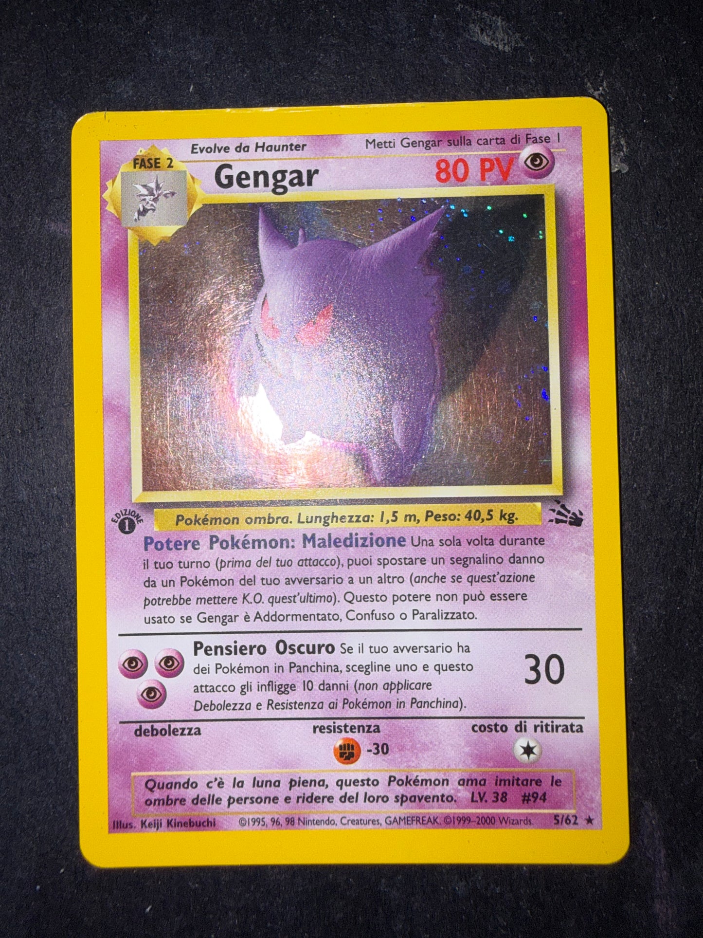 Gengar Holo 5/62 1º edizione
