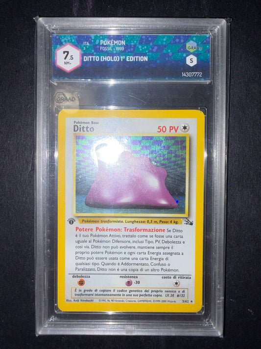 Ditto Holo 3/62 1º edizione+carte pokemon