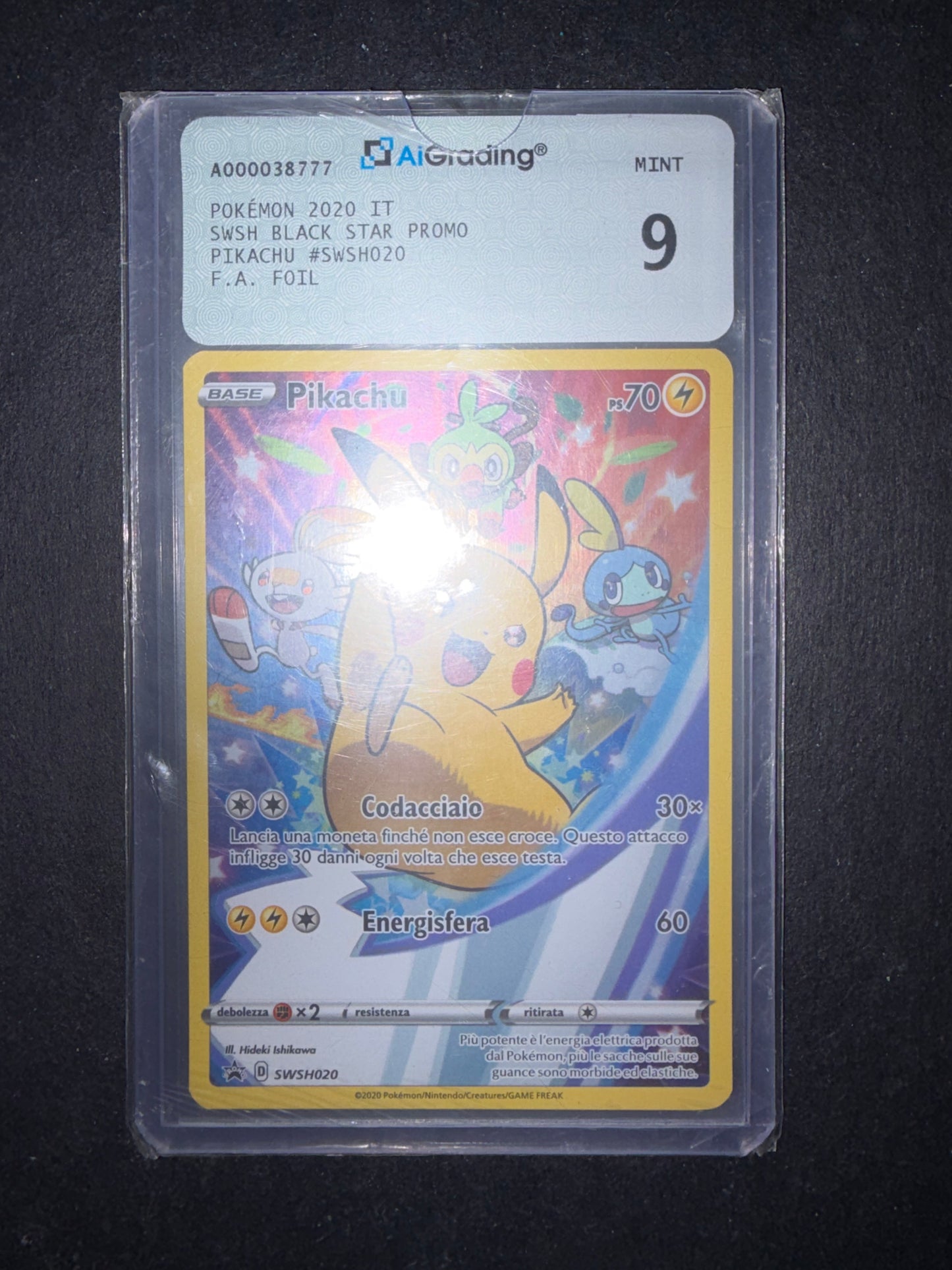 Pikachu SWSH020 aigrading 9