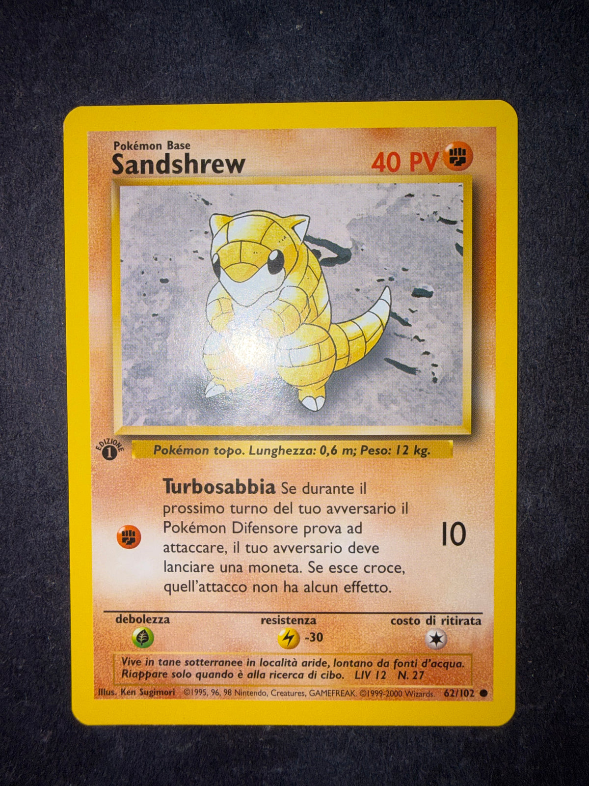 Sandshrew 62/102 1º edizione