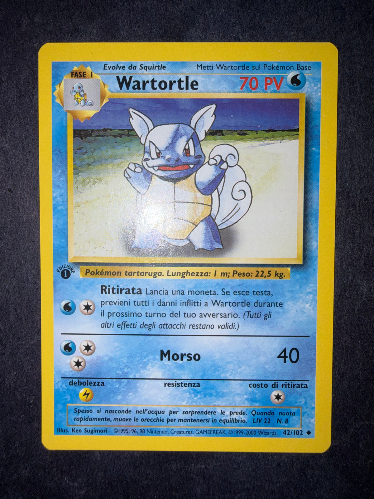 Wartortle 42/102 1ª edizione