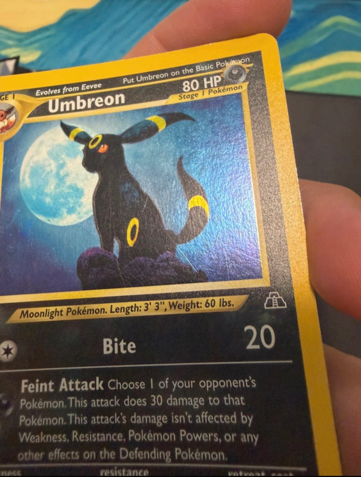 Umbreon neo discovery 1º edizione 13/75 Holo