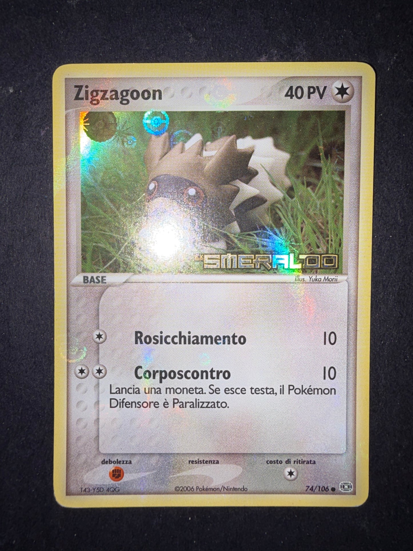 Zigzagoon 74/106 stamped