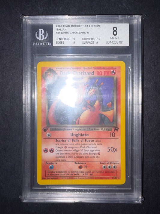 Dark Charizard BGS 8 1º edizione
