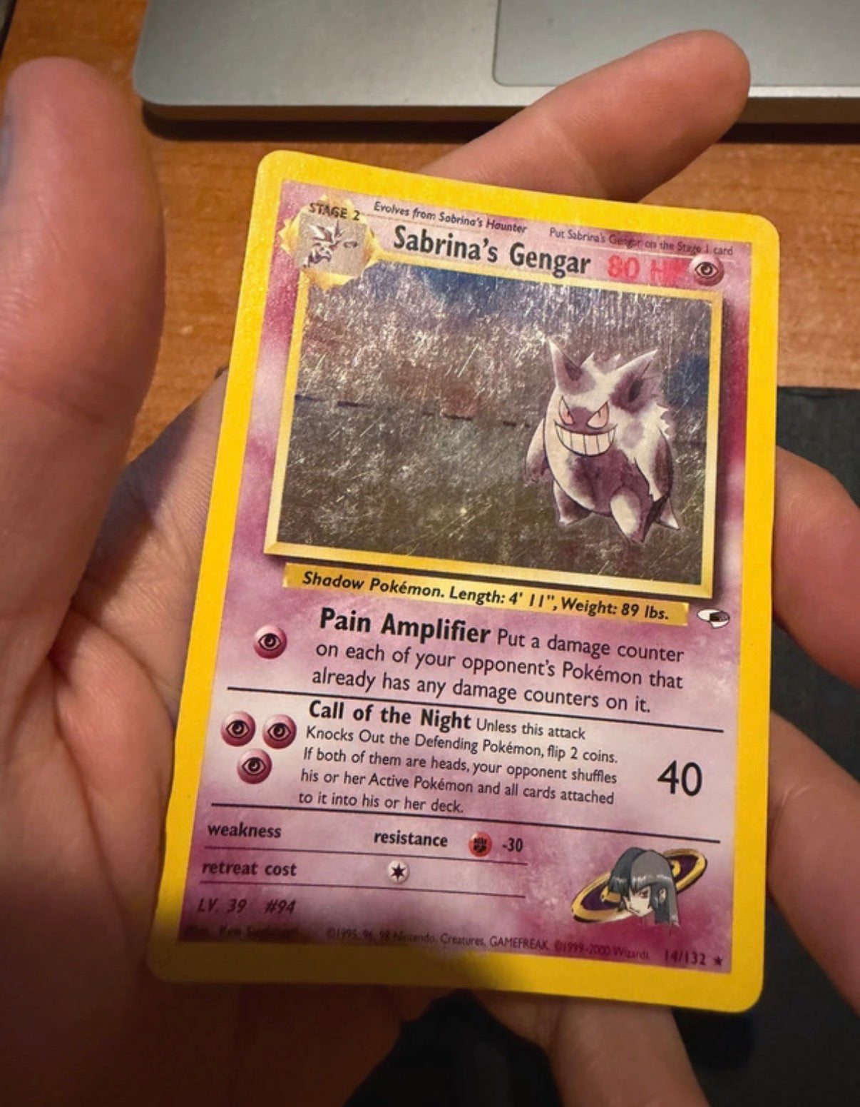 Sabrina’s Gengar 14/132 Holo Gym heroes