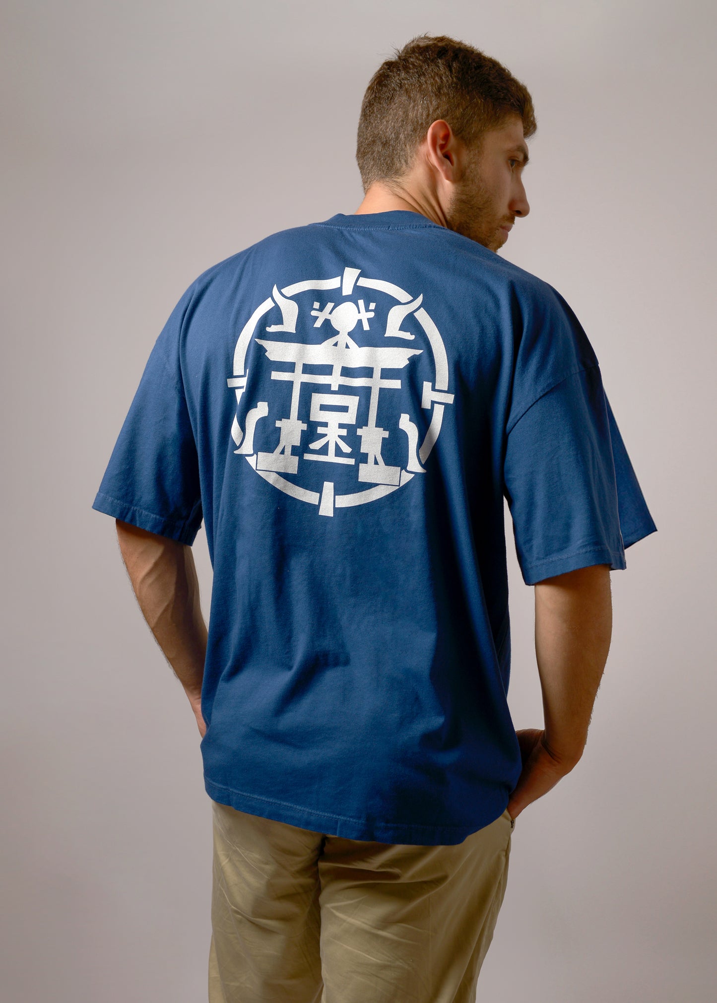 T-Shirt Over Ikigai Torii - Blu Navy