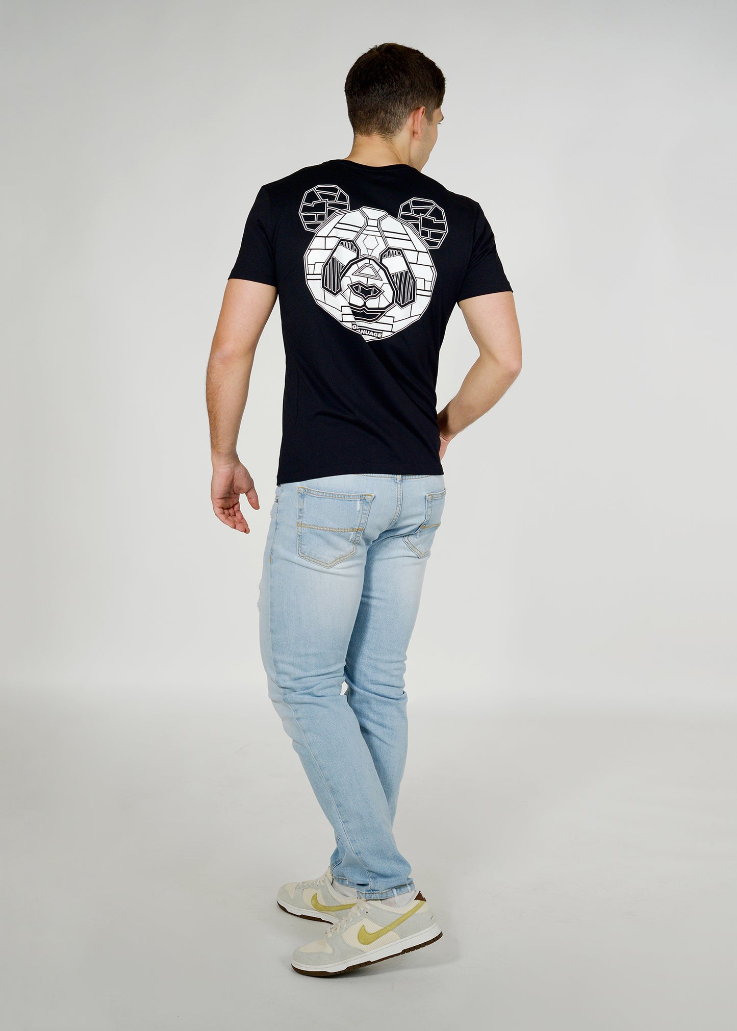 T-Shirt Jungle Panda - Nera