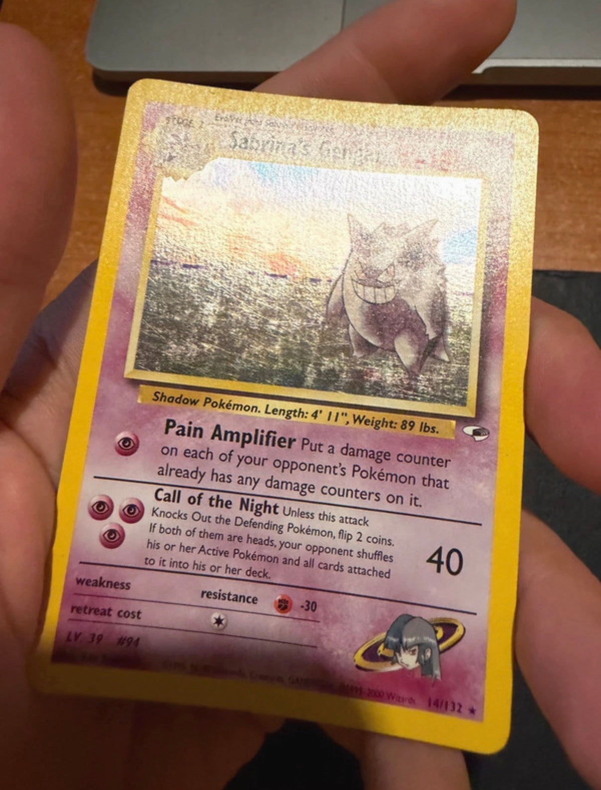 Sabrina’s Gengar 14/132 Holo Gym heroes