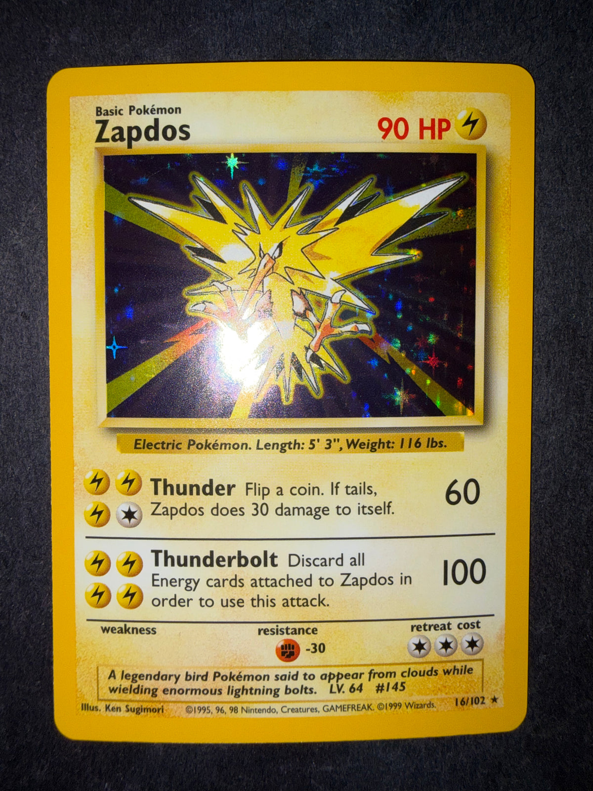 Zapdos 16/102 1º edizione