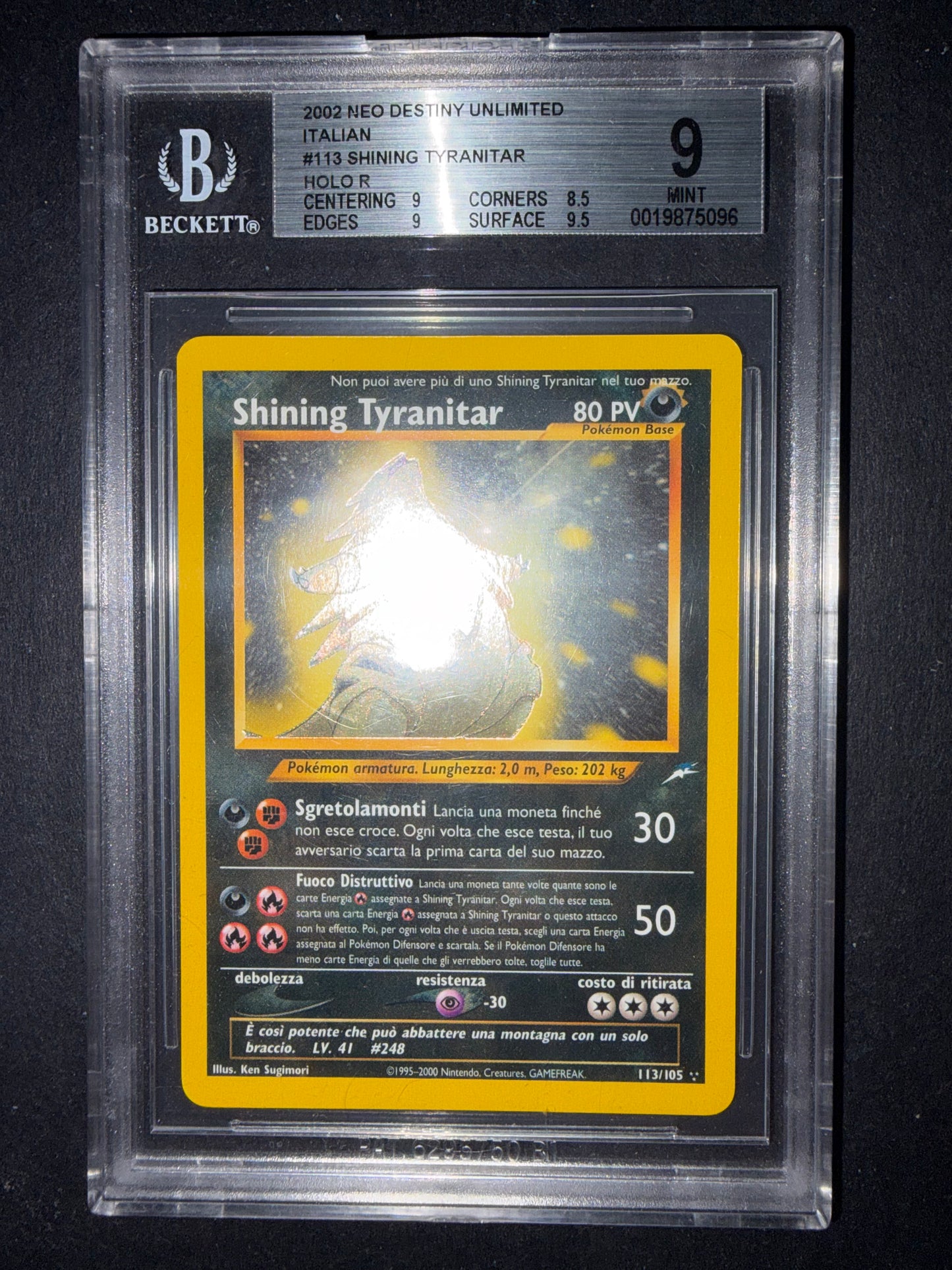 Shining Tyranitar 113/105 BGS 9