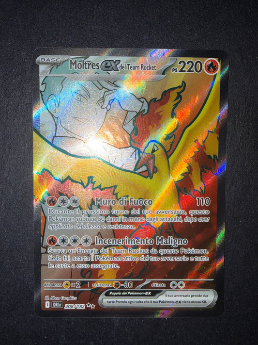 Moltres ex del Team Rocket(Full-Art | 208/182)