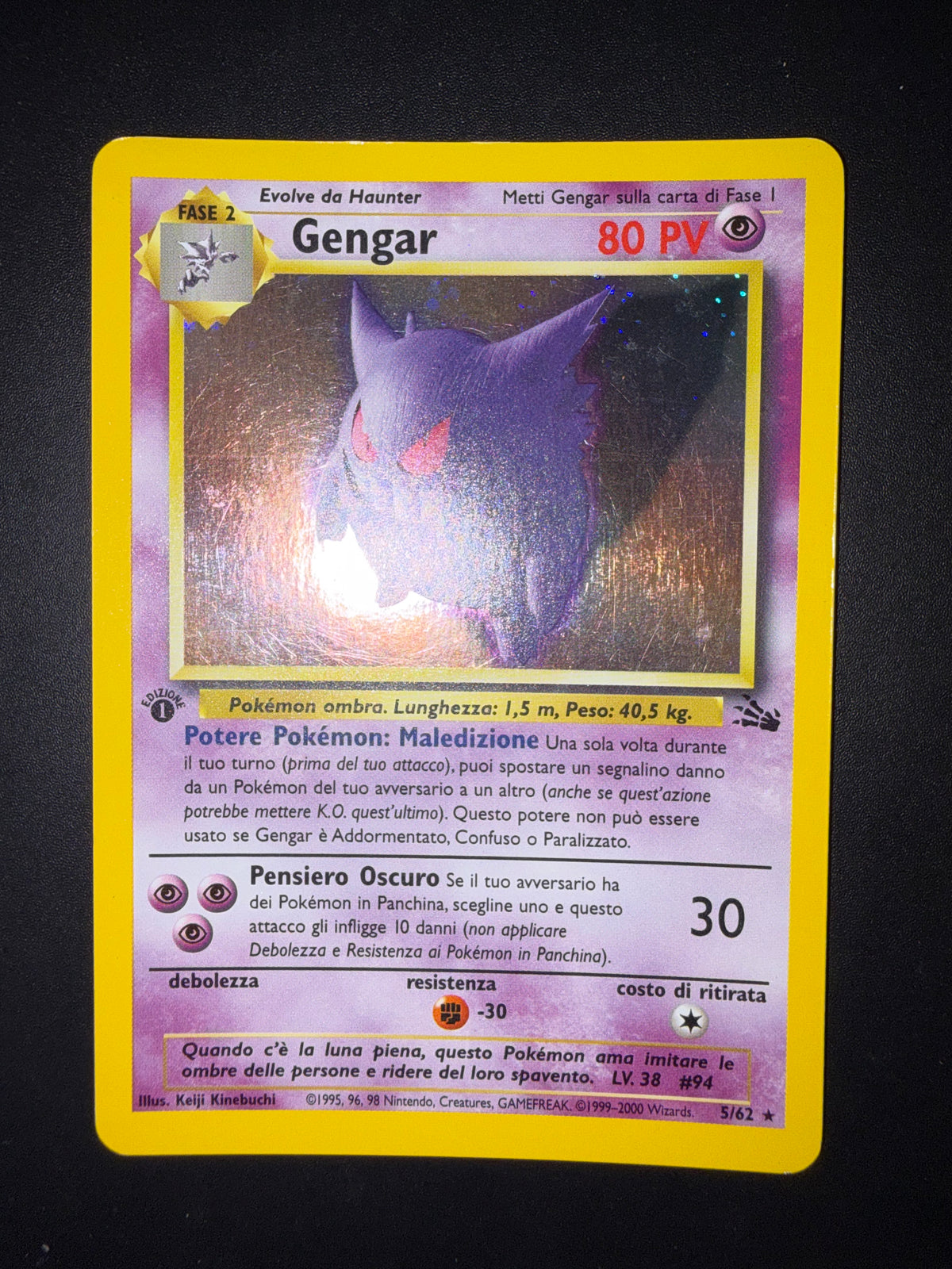 Gengar 5/62 Holo 1º edizione