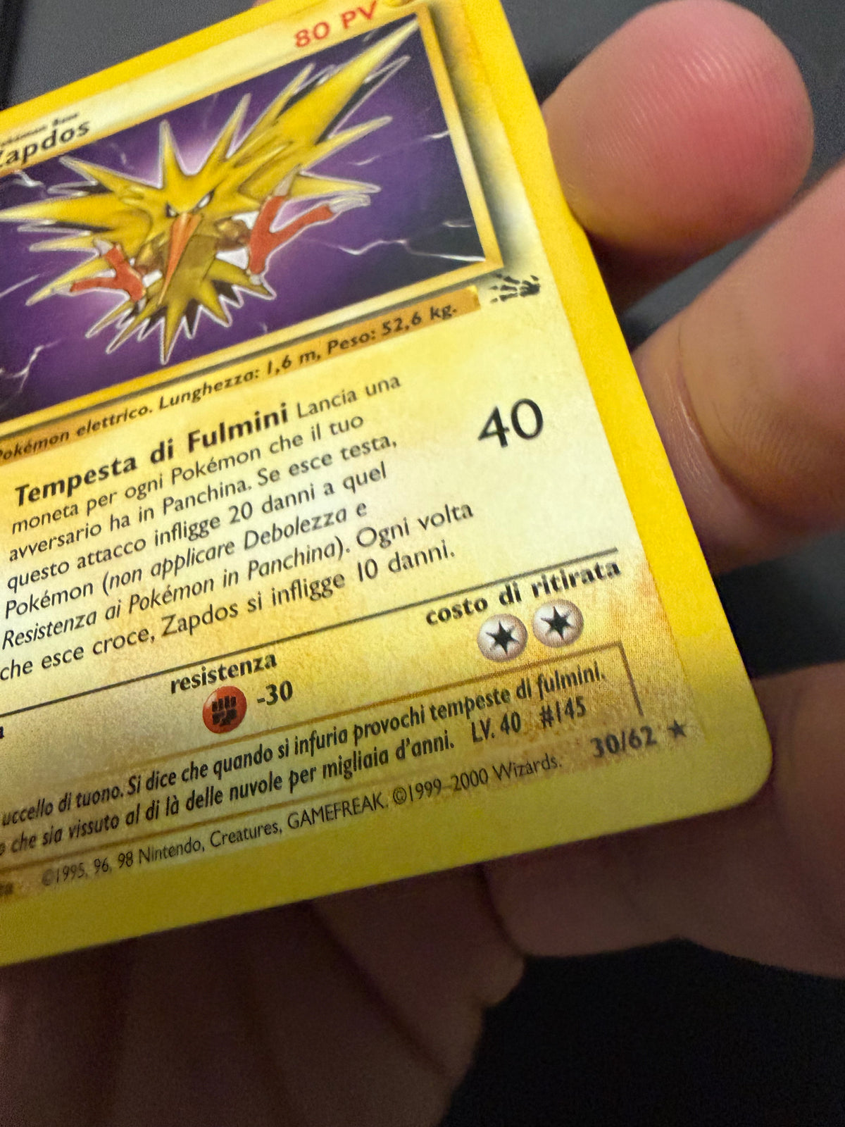 Zapdos 30/62 1º edizione