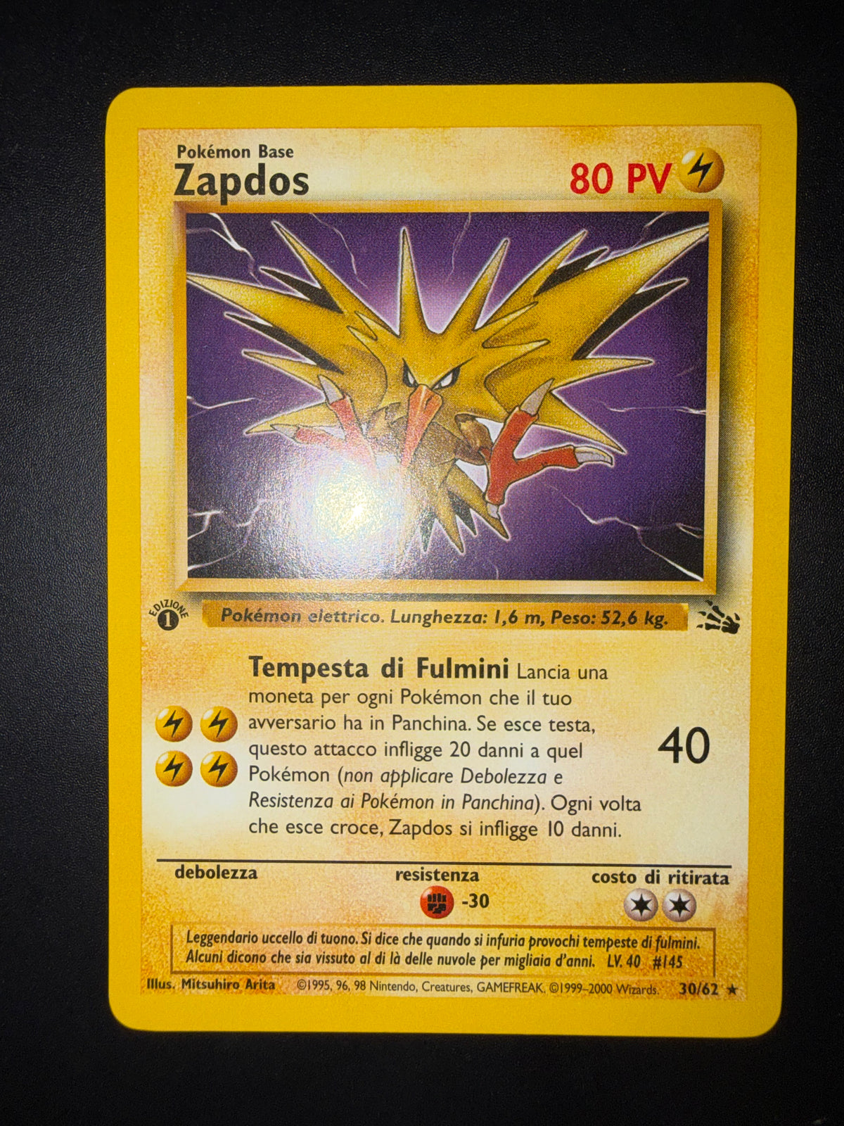 Zapdos 30/62 1º edizione