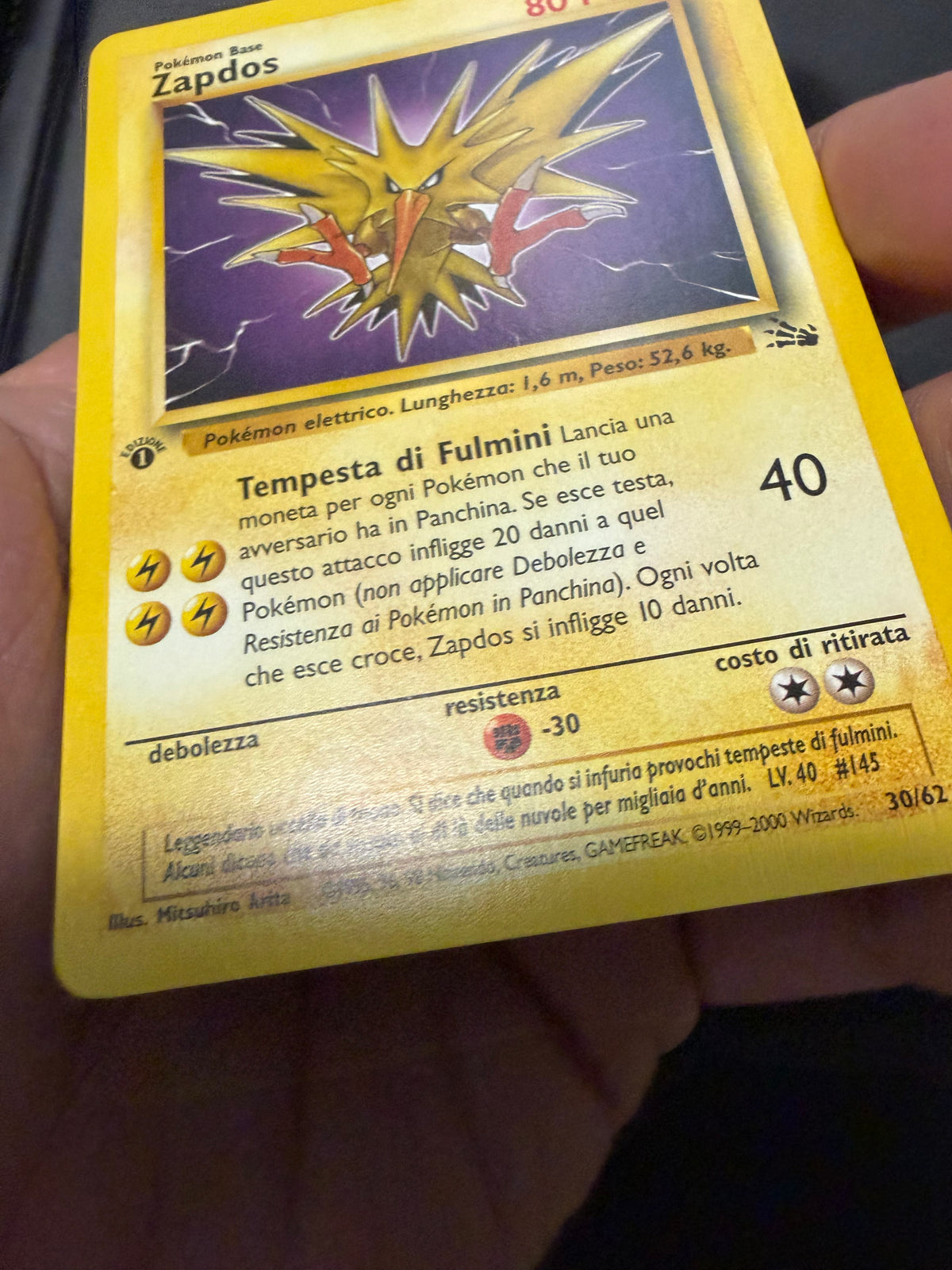 Zapdos 30/62 1º edizione