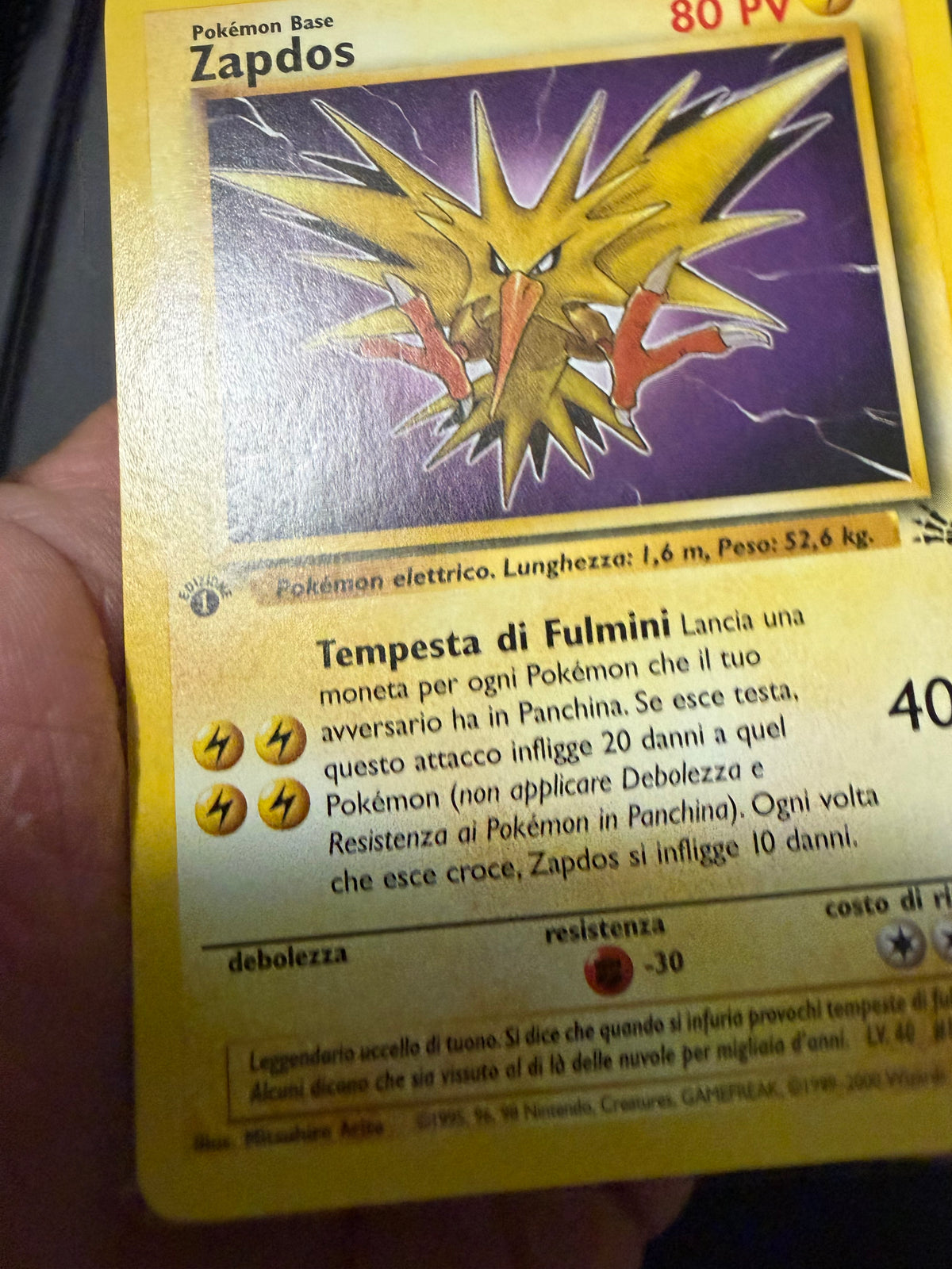 Zapdos 30/62 1º edizione